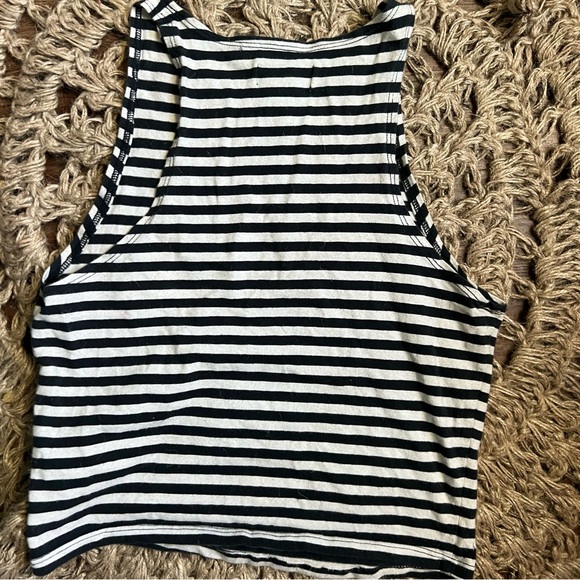 Black & white crop top bundle kitty cat & stripes XS/S - Picture 5 of 8